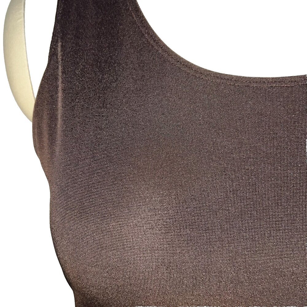 Chico's - Tank Top Women's XL Solid Brown Scoop Neck Sleeveless Stretch - Picture 6 of 10